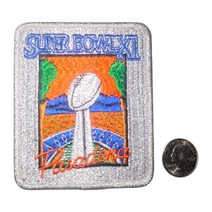 NFL Super Bowl XI Patch Raiders vs. Vikings 1977 Vintage